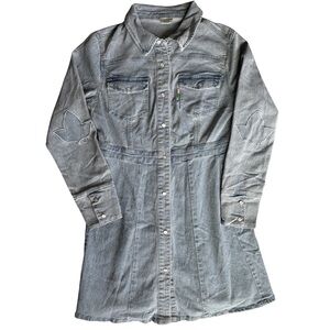 AKA Alpha Kappa Alpha Ivy Storehouse Denim Shirt Sorority College Dress Small